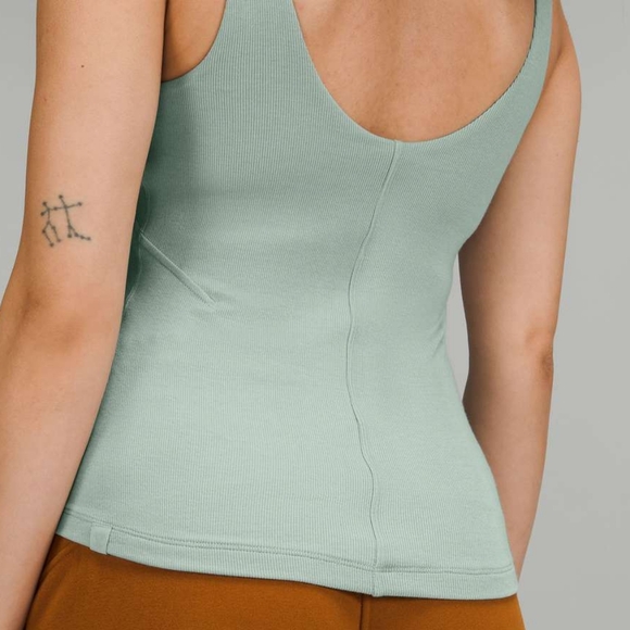 Rare Lululemon ribbed micro-modal semi-sweetheart neck tank top - Picture 3 of 11